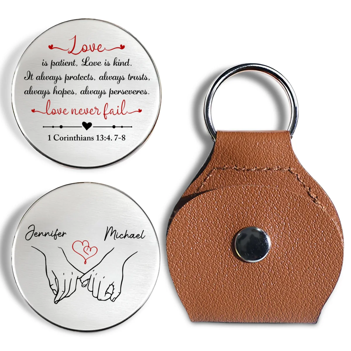 Love Is Patient - Personalized Custom Pocket Hug - Image 7