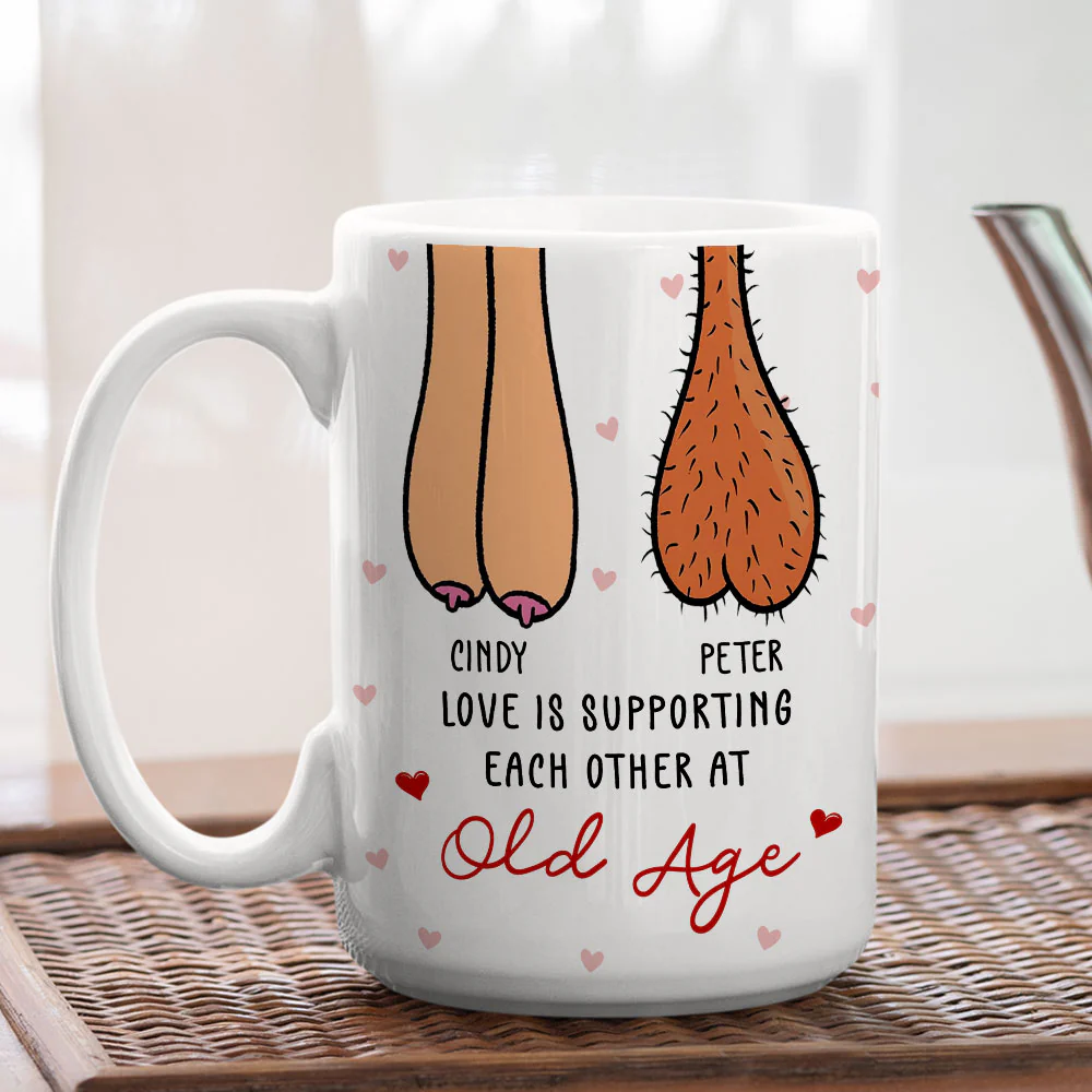 Love Is Supporting - Personalized Custom Coffee Mug - Image 6