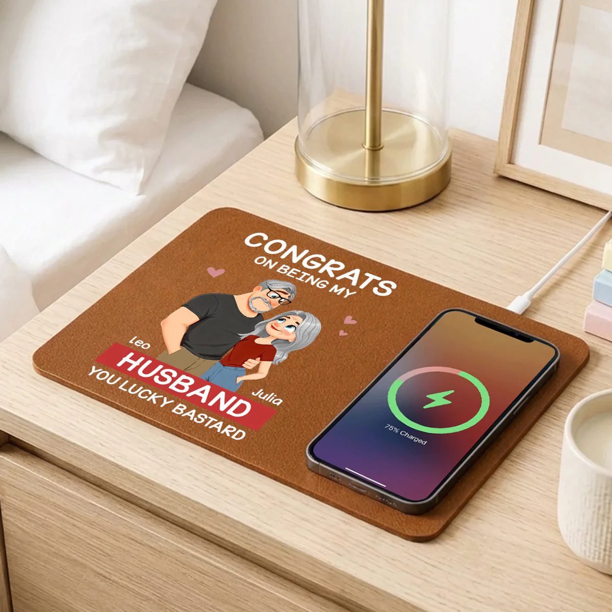 Love Is You - Personalized Custom Charging Mat - Image 5