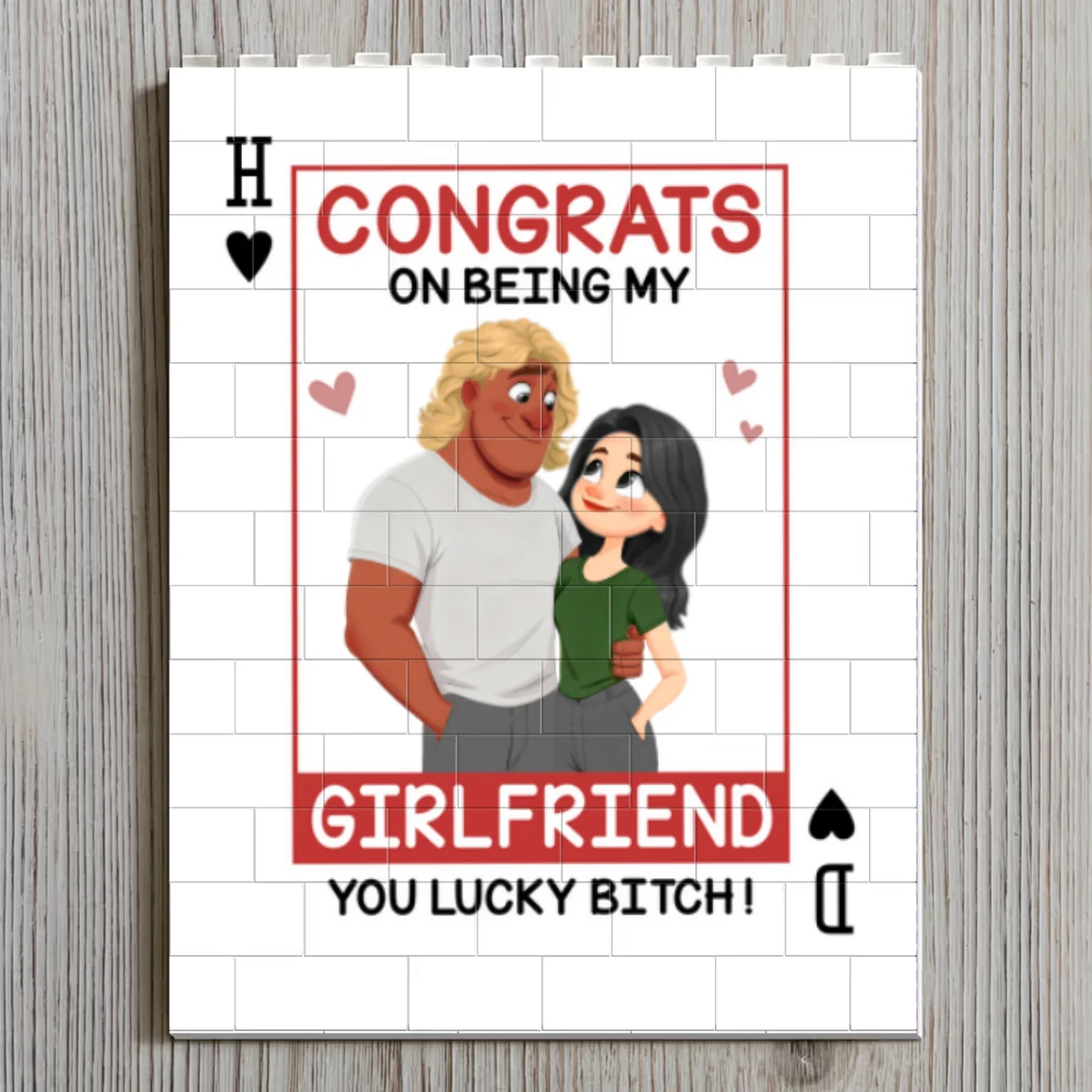 Love Is You - Personalized Custom Rectangle Building Brick Blocks - Image 7