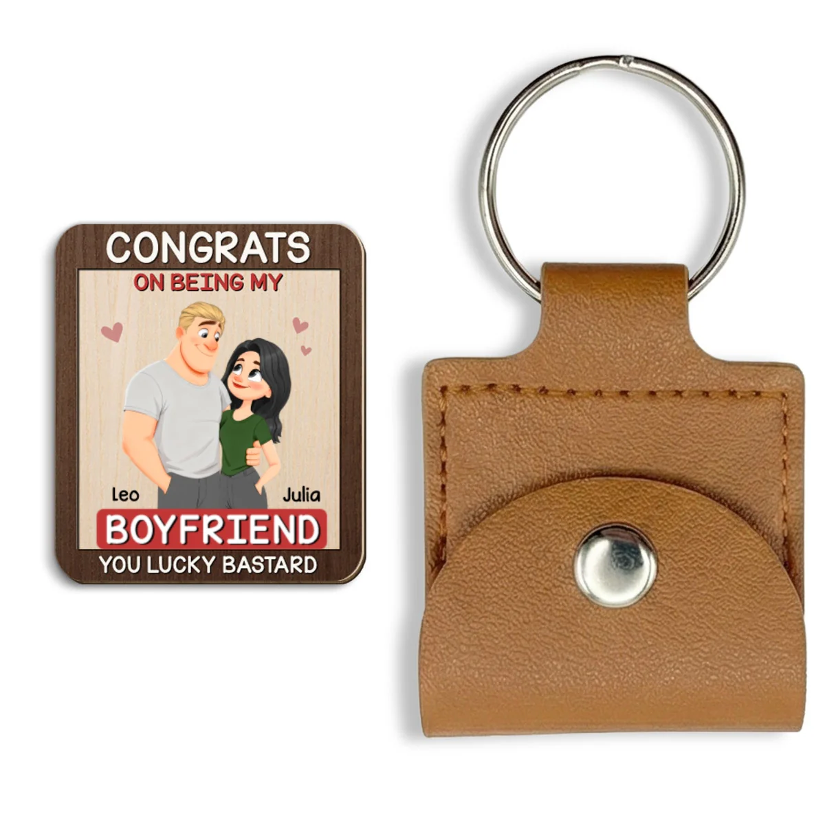 Love Is You - Personalized Custom Wooden Pocket Hug - Image 7