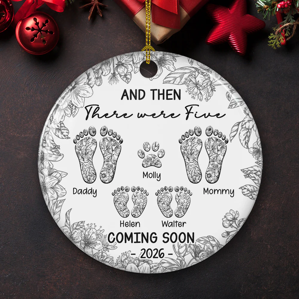 Love Makes A Family Grow - Personalized Custom Ceramic Ornament - Image 3