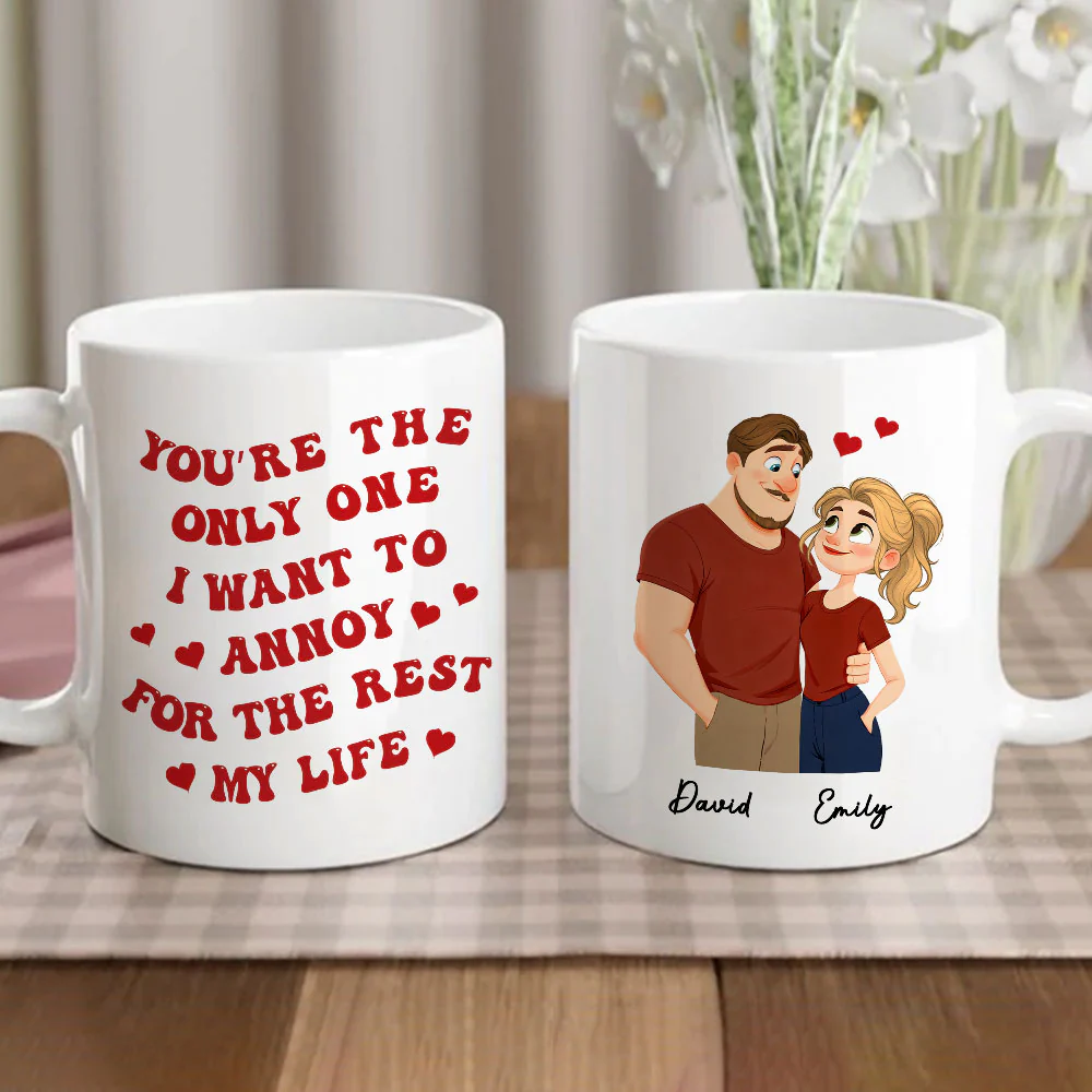 Love Means Annoying You Version 2 - Personalized Custom Coffee Mug - Image 2