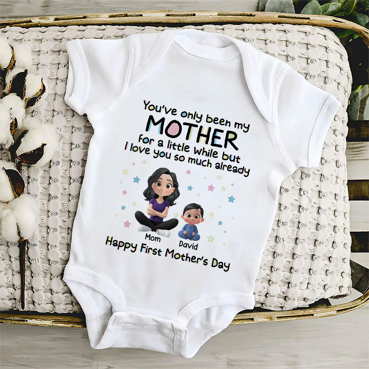 Love Mom So Much - Personalized Custom Baby Onesie - Image 5