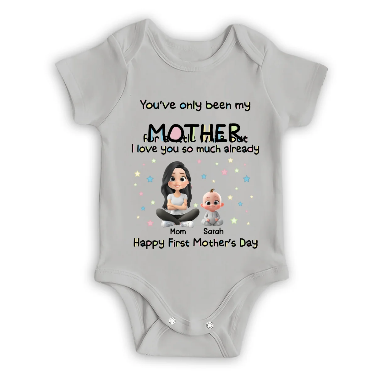 Love Mom So Much - Personalized Custom Baby Onesie - Image 8