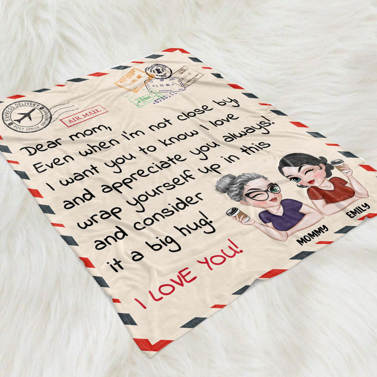 Love Mom So Much - Personalized Custom Fleece Blanket - Image 5