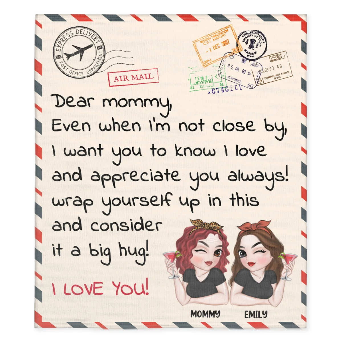 Love Mom So Much - Personalized Custom Fleece Blanket - Image 6