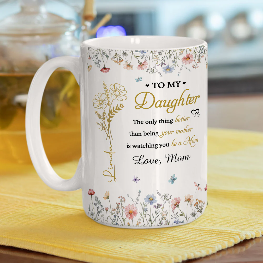 Love My Daughter In Law - Personalized Custom Coffee Mug - Image 4
