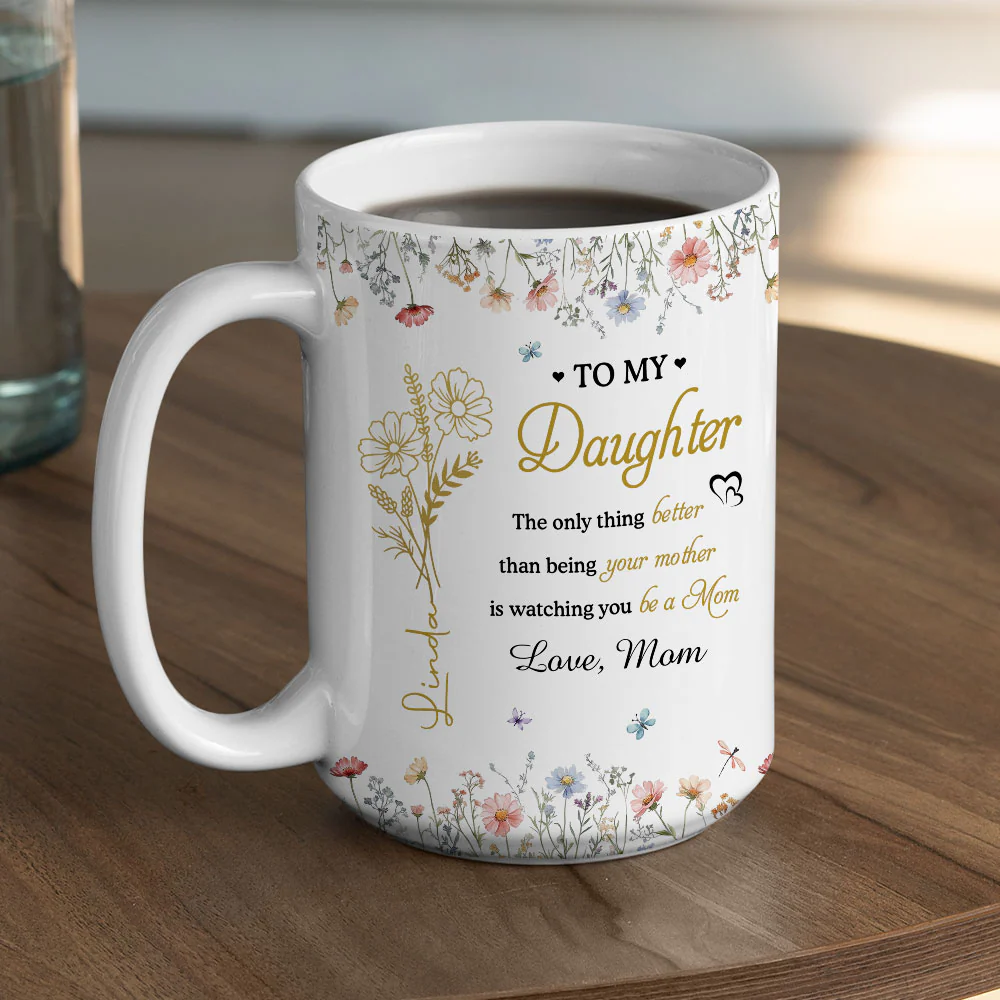 Love My Daughter In Law - Personalized Custom Coffee Mug - Image 5
