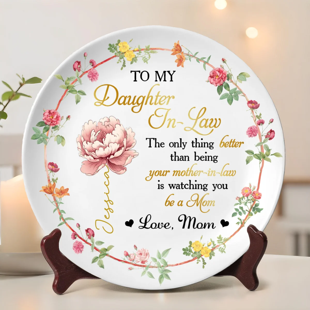 Love My Daughter In Law - Personalized Custom Plate - Image 6