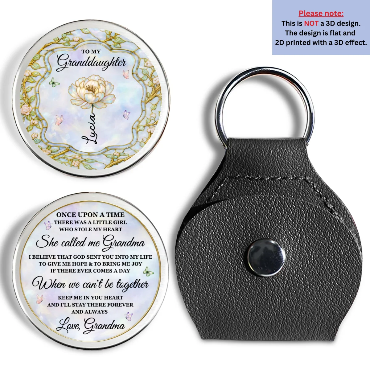 Love My Granddaughter - Personalized Custom Pocket Hug - Image 6