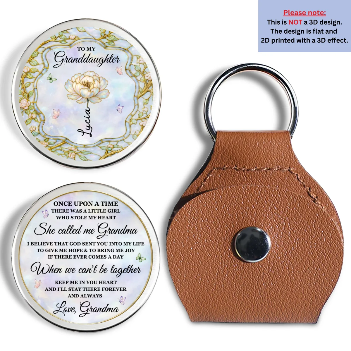 Love My Granddaughter - Personalized Custom Pocket Hug - Image 7