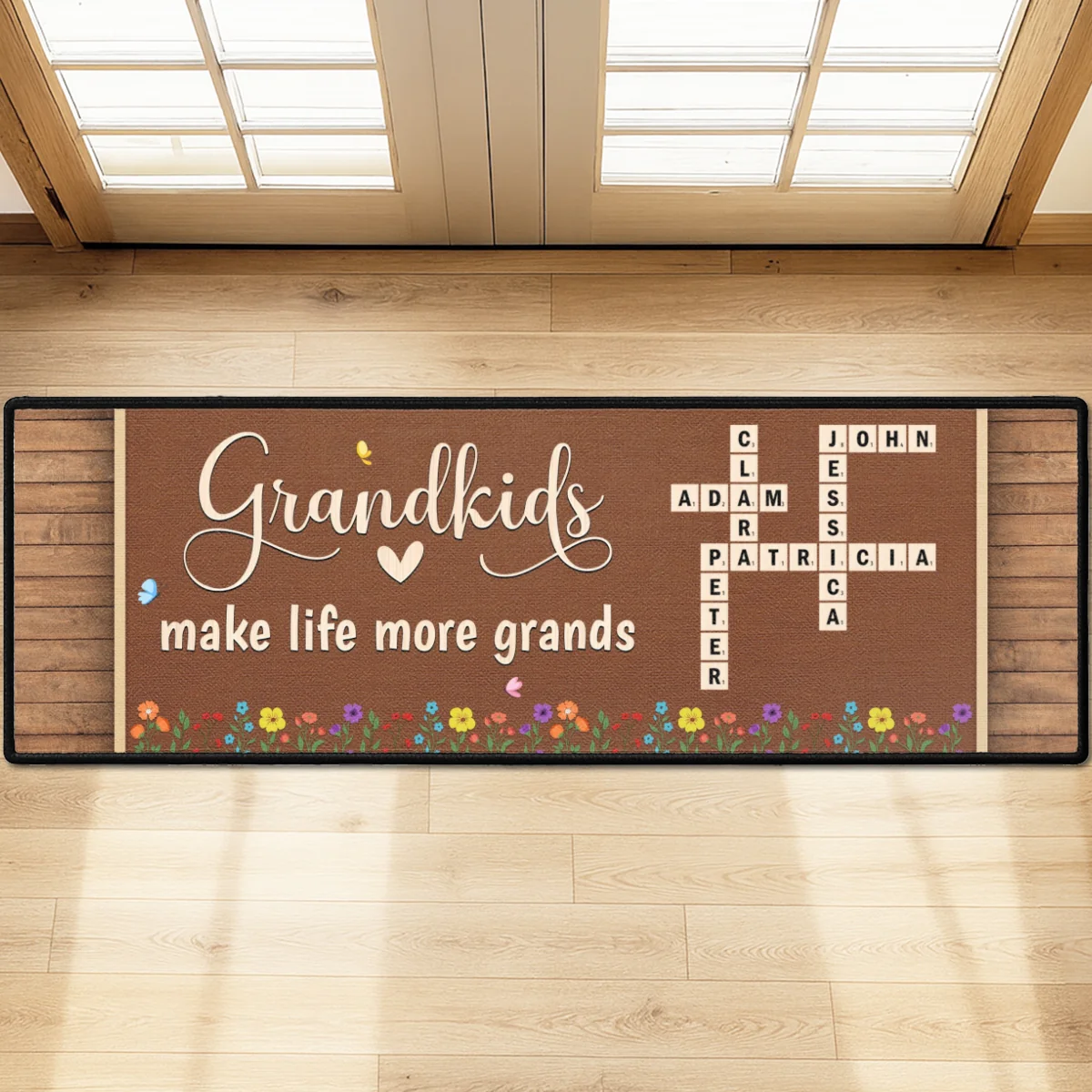 Love My Grandkids Crossword - Personalized Custom Runner Rug - Image 8