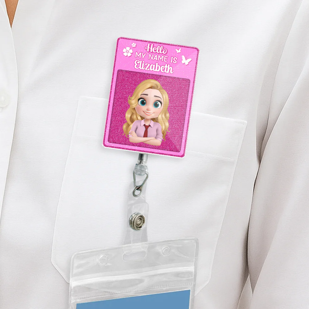 Love My Job - Personalized Custom Acrylic Badge Reel
