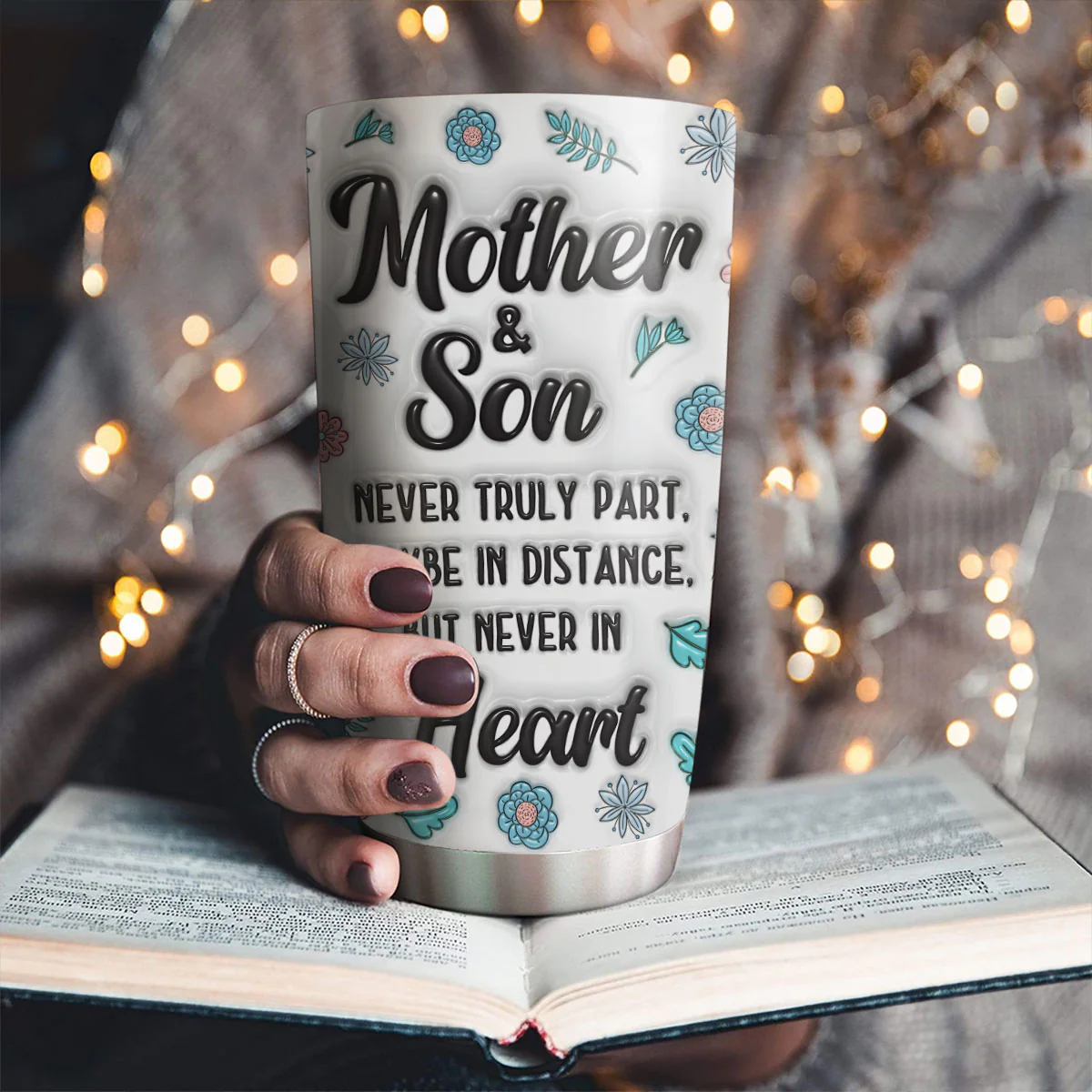 Love Remains Despite The Miles - Personalized Custom 3D Inflated Effect Tumbler - Image 2