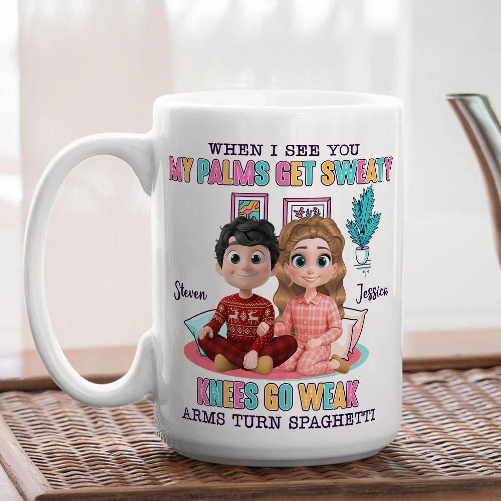 Love Turns Me Into Lasagna - Personalized Custom Coffee Mug - Image 4