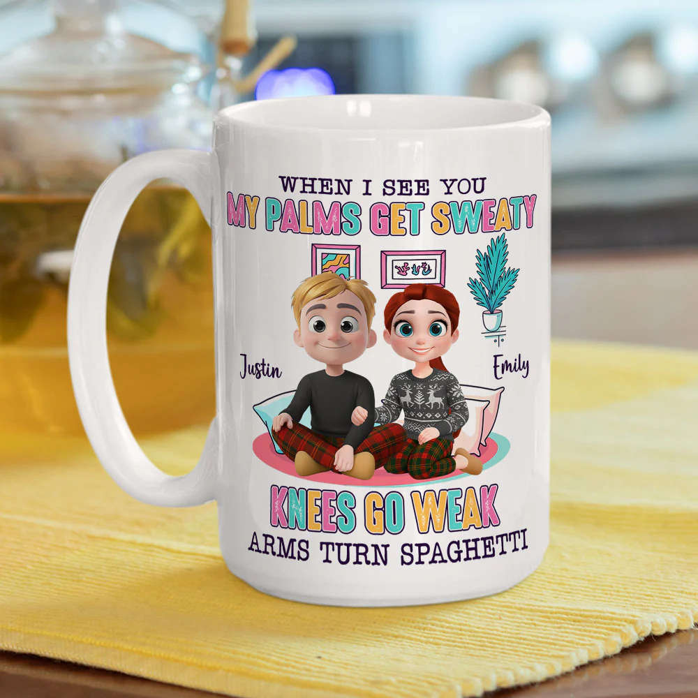 Love Turns Me Into Lasagna - Personalized Custom Coffee Mug - Image 5