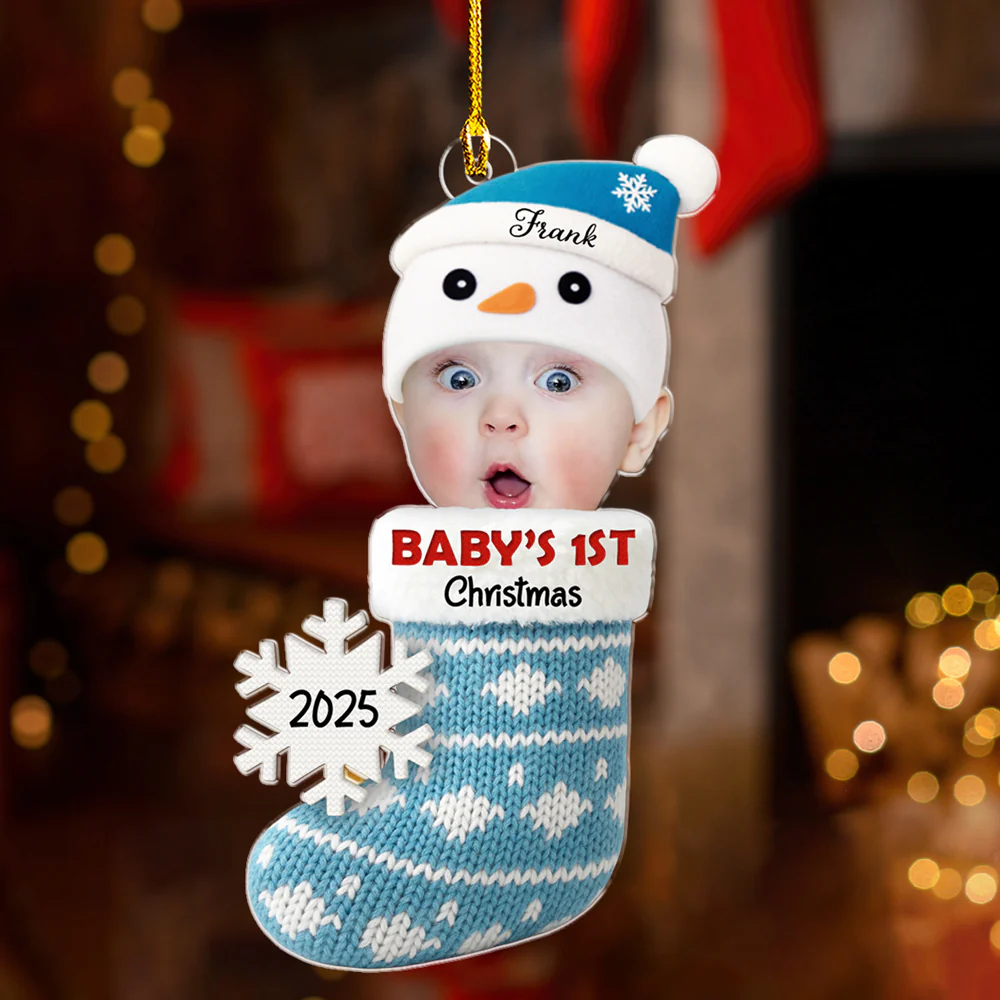 Love Wrapped In Christmas Magic - Personalized Custom Acrylic Ornament - Image 4