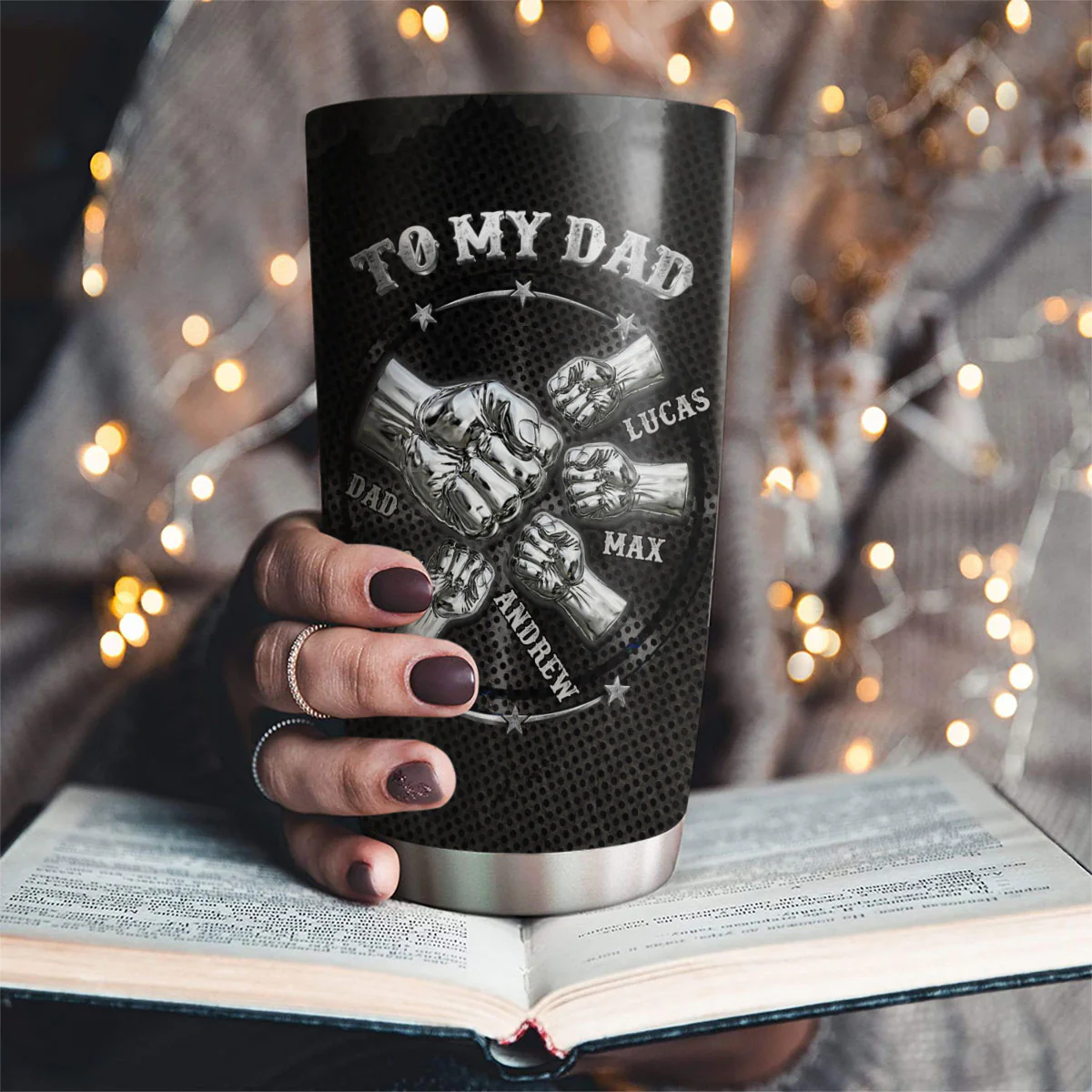 Love You Always And Forever Dad - Personalized Custom 3D Effect Tumbler - Image 4