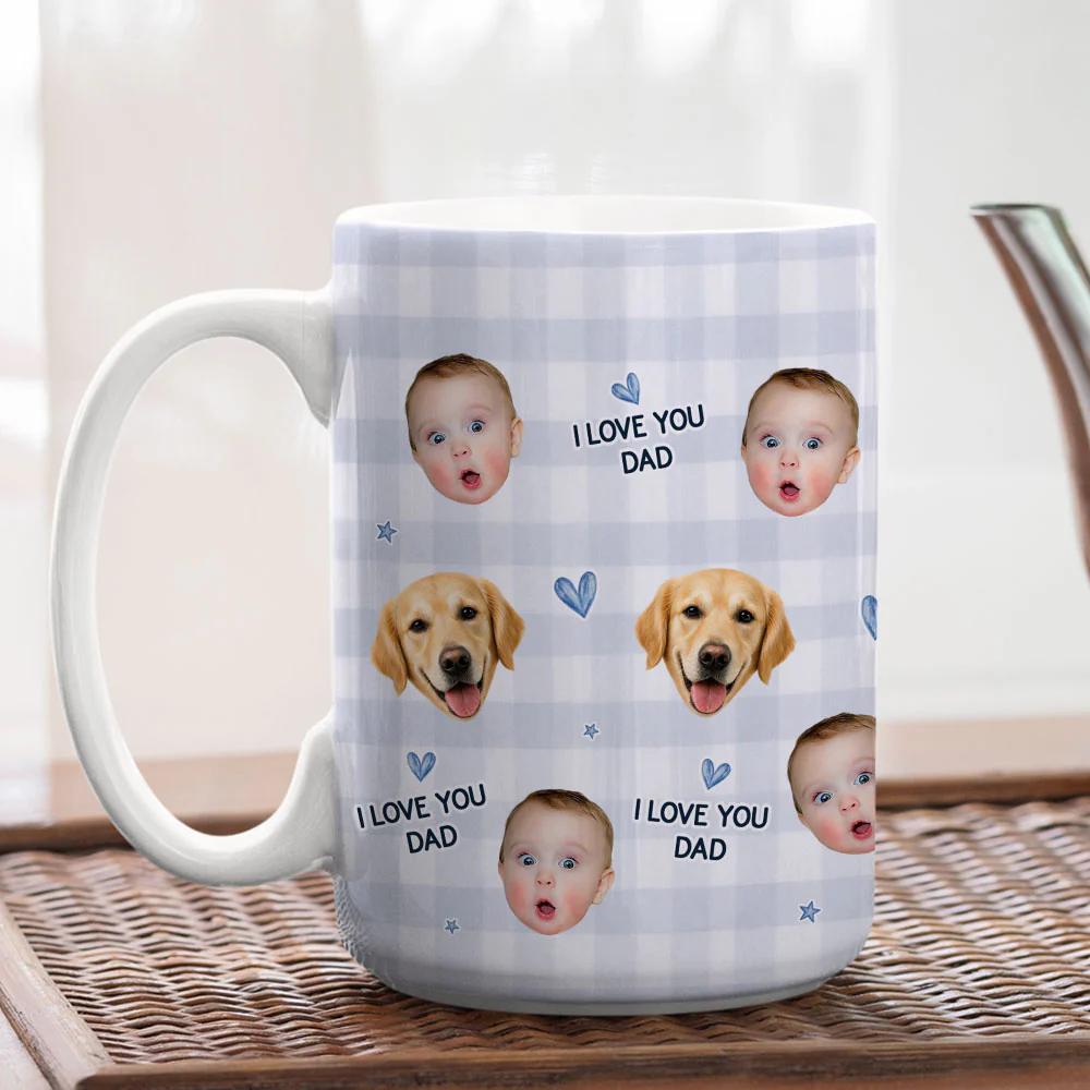 Love You Dad Funny - Personalized Custom Coffee Mug - Image 5