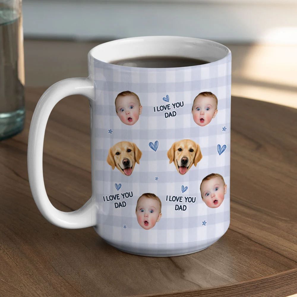 Love You Dad Funny - Personalized Custom Coffee Mug - Image 6