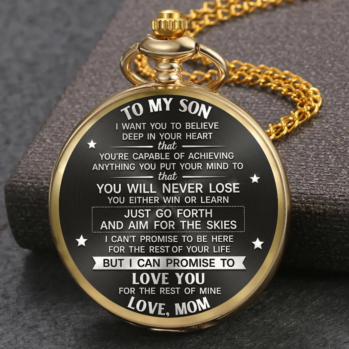 Love You For The Rest Of Mine - Personalized Custom Print Pocket Watch