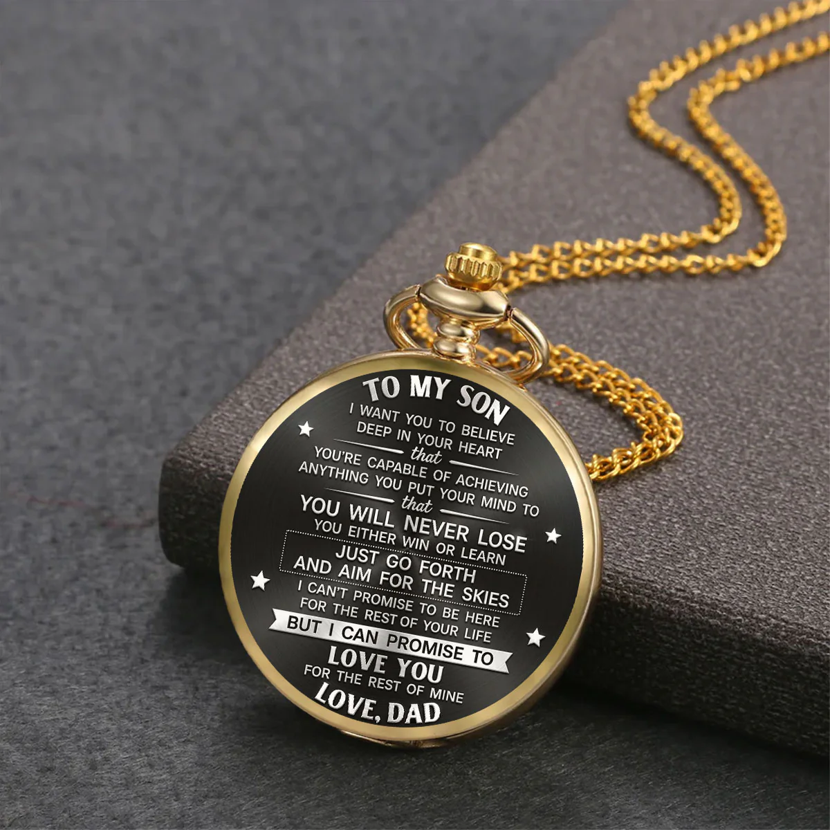 Love You For The Rest Of Mine - Personalized Custom Print Pocket Watch - Image 3