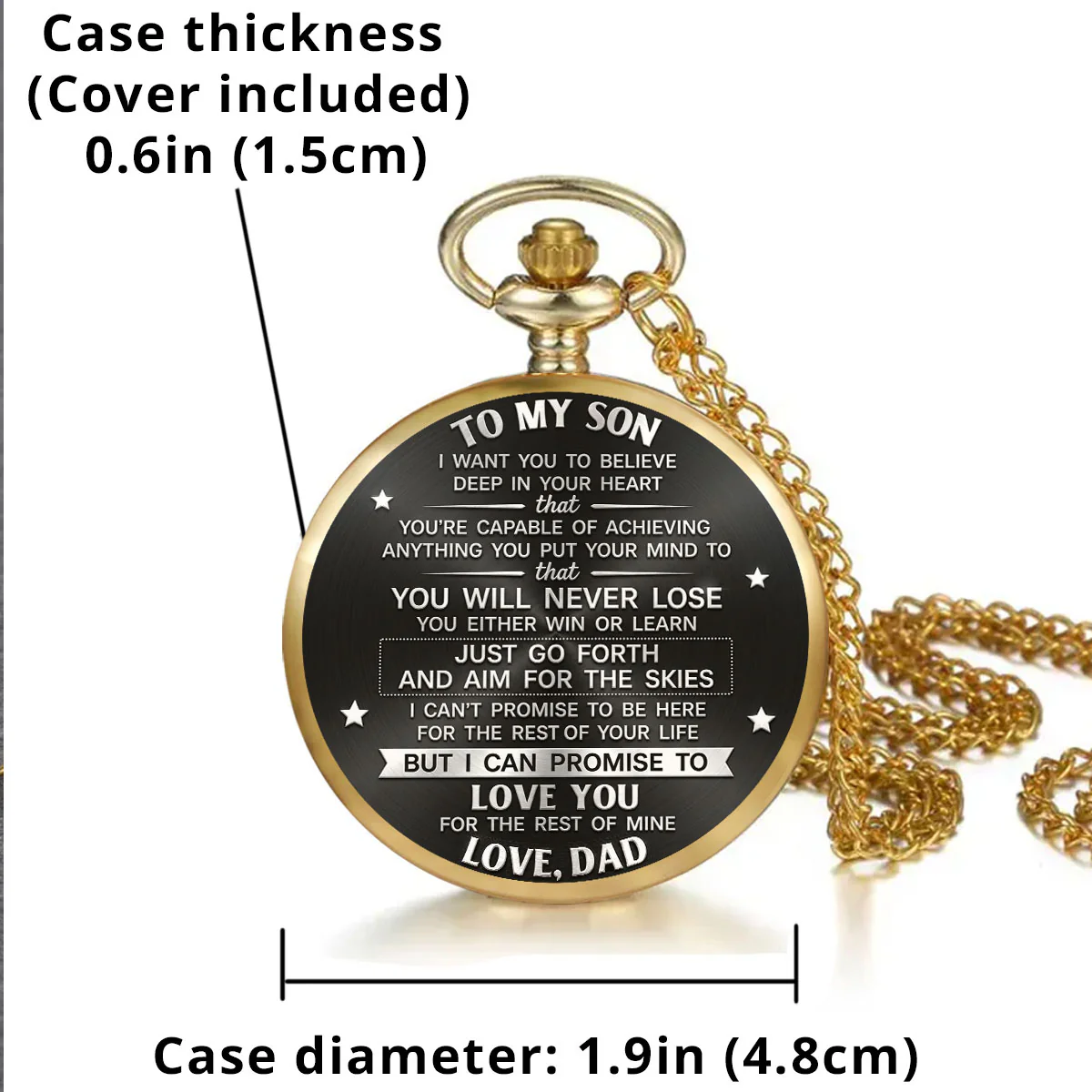 Love You For The Rest Of Mine - Personalized Custom Print Pocket Watch - Image 5