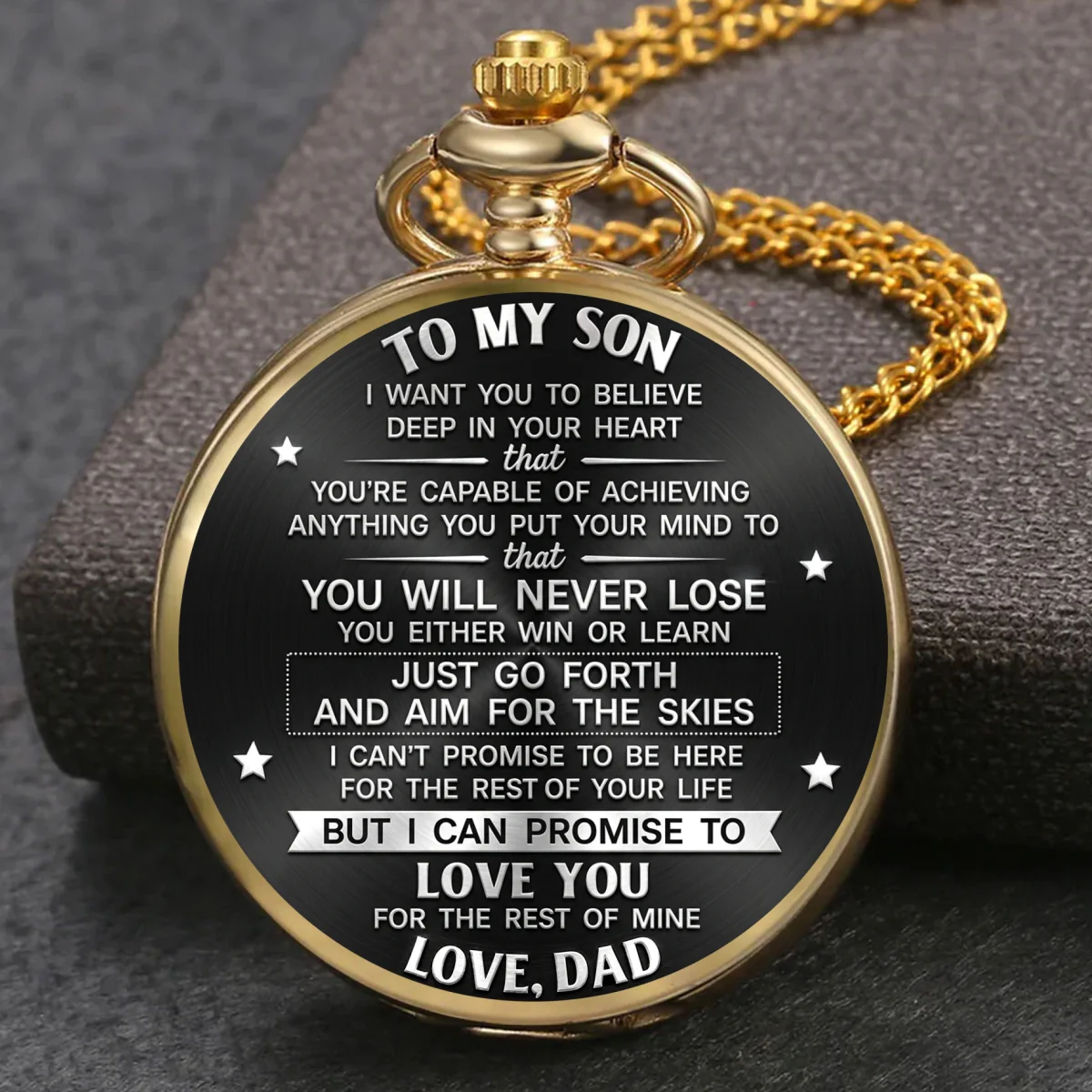 Love You For The Rest Of Mine - Personalized Custom Print Pocket Watch - Image 7