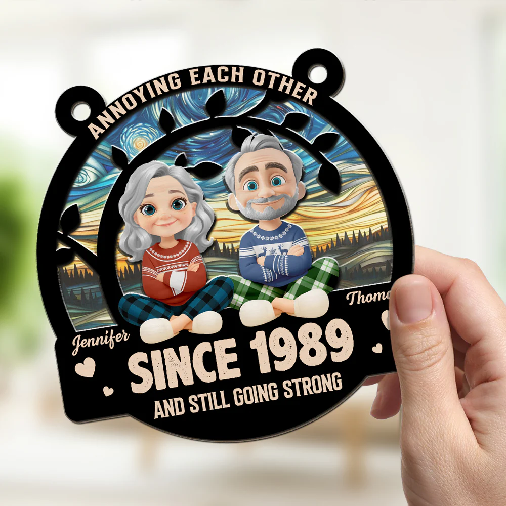 Love You Forever Christmas - Personalized Custom Suncatcher - Image 2