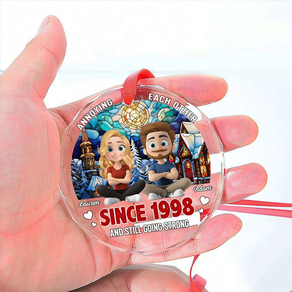 Love You Forever - Personalized Custom Glass Ornament - Image 4