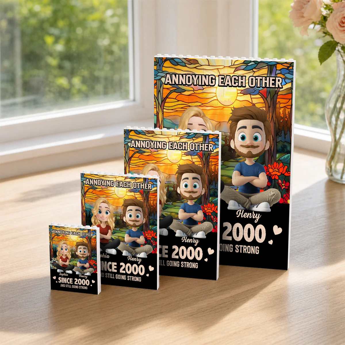 Love You Forever - Personalized Custom Rectangle Building Brick Blocks - Image 3
