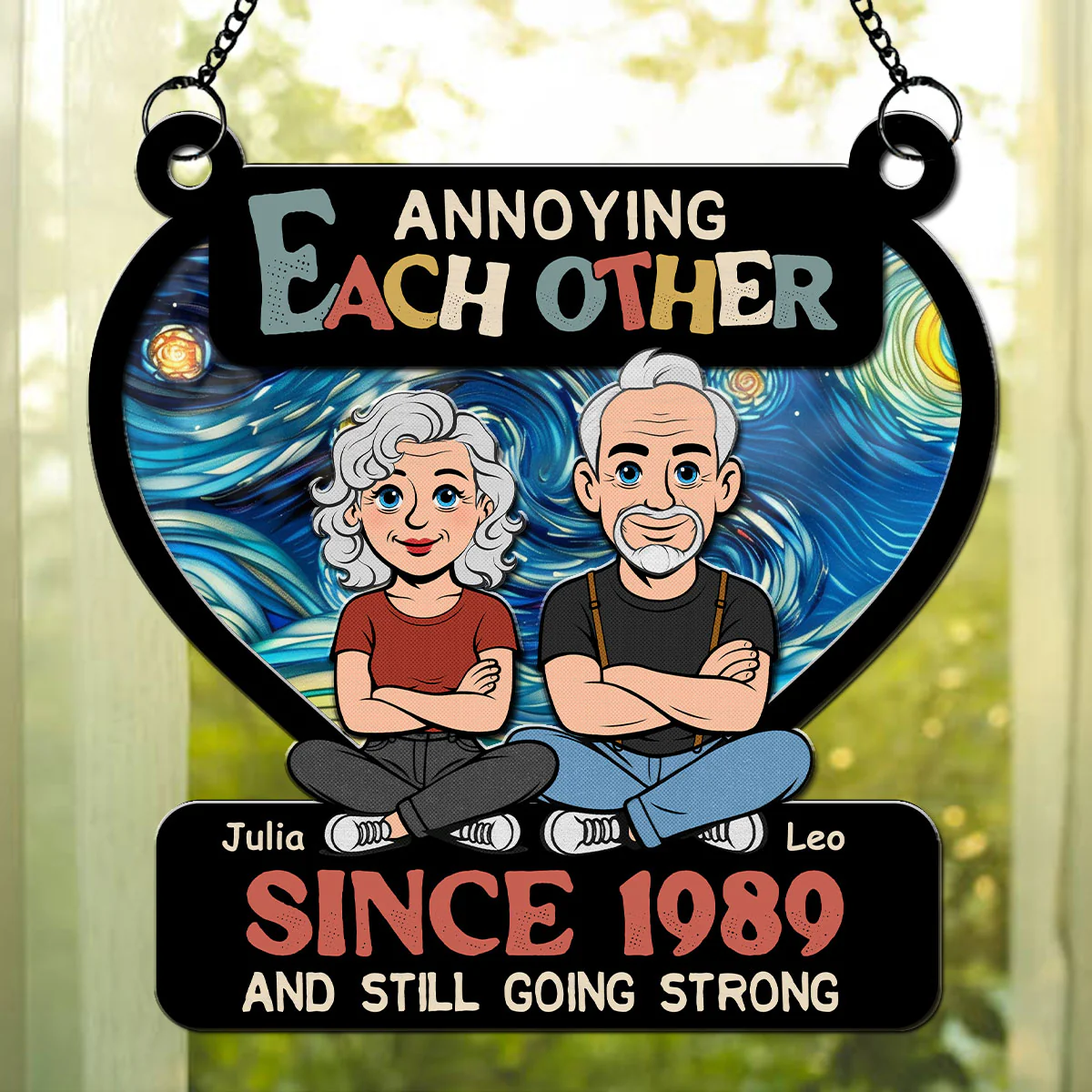 Love You Forever - Personalized Custom Suncatcher