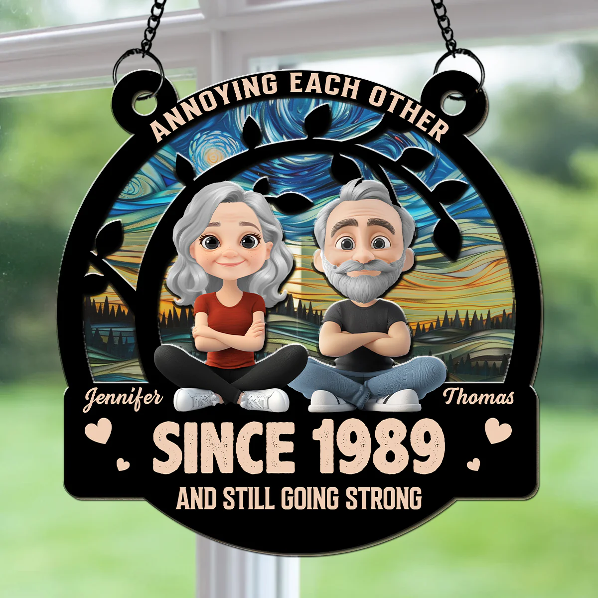Love You Forever - Personalized Custom Suncatcher