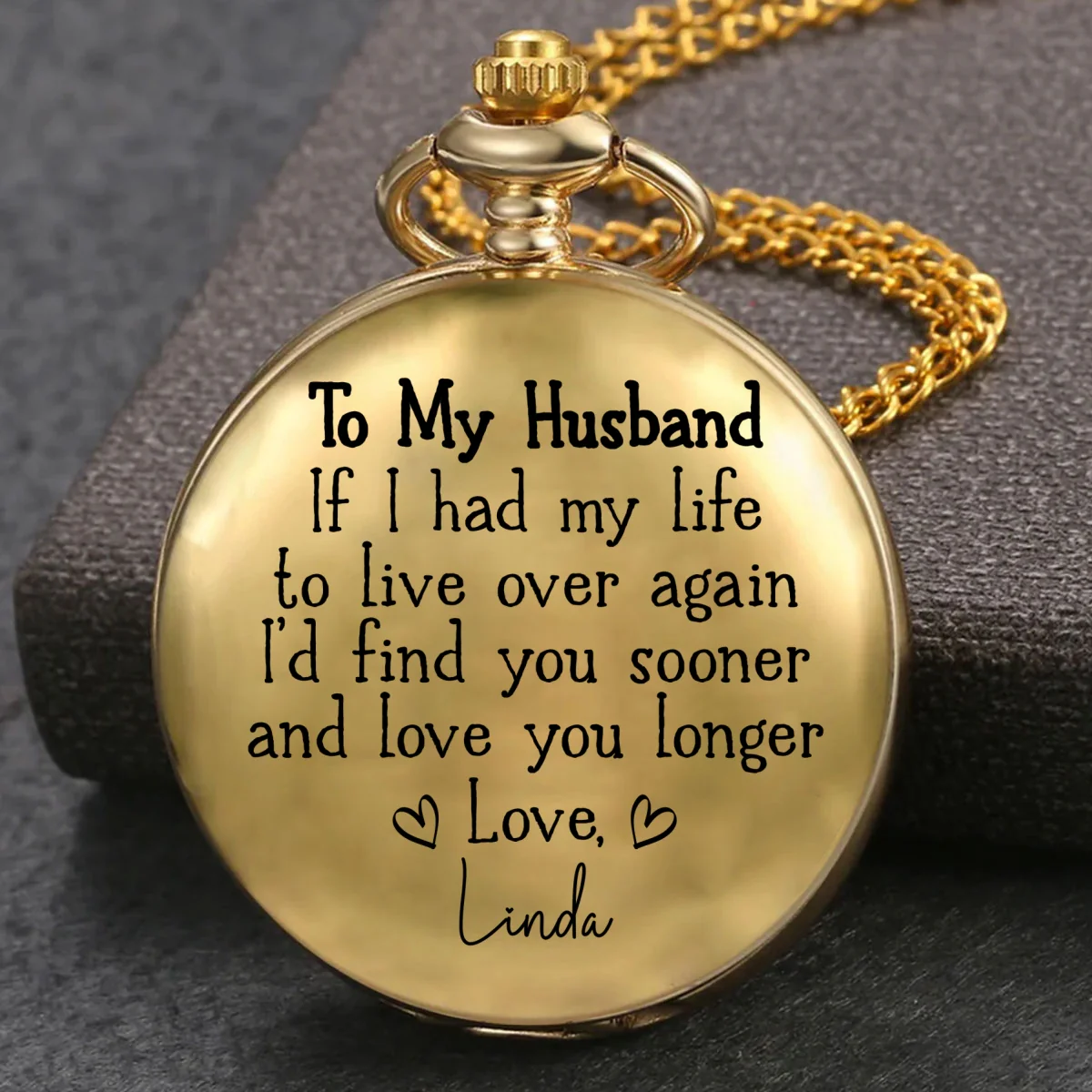 Love You Longer - Personalized Custom Pocket Watch - Image 7