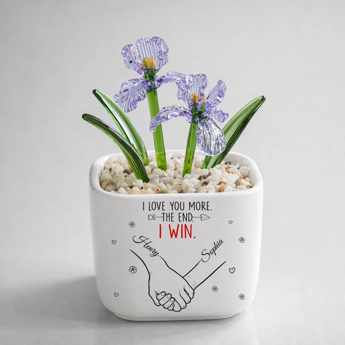 Love You More Always - Personalized Custom Glass Birth Month Flower - Image 10