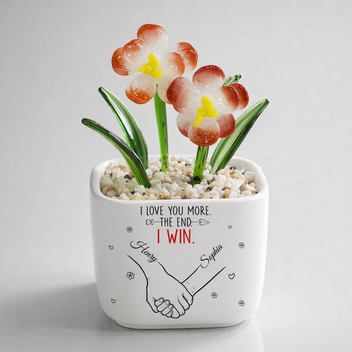 Love You More Always - Personalized Custom Glass Birth Month Flower - Image 9