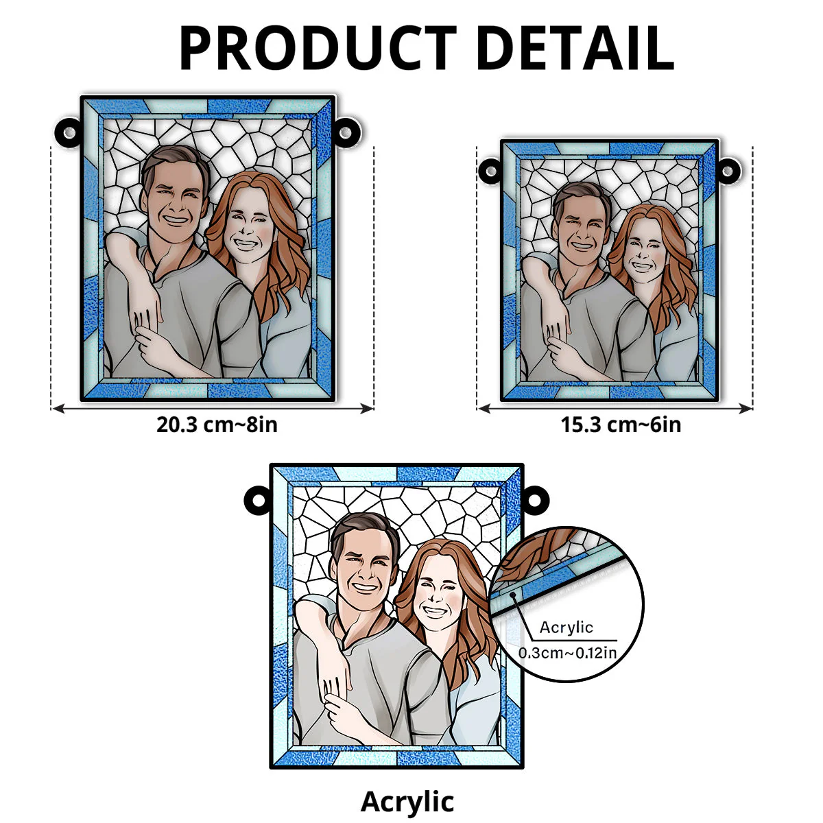 Love You More Every Day - Personalized Custom 1 Layer Suncatcher - Image 4