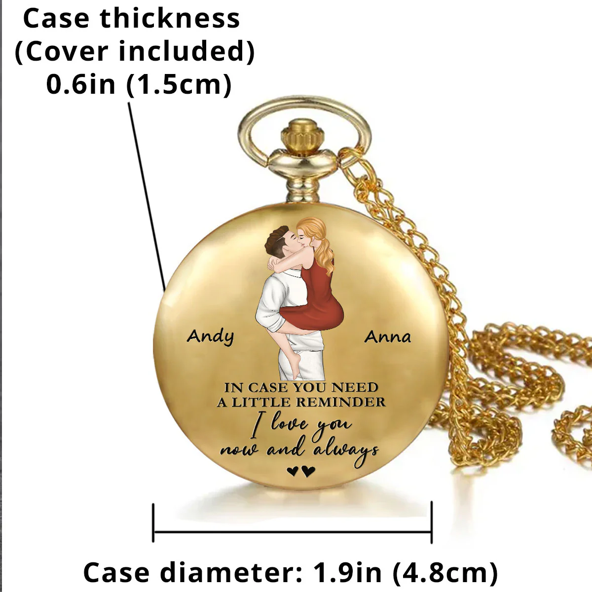 Love You Now And Always - Personalized Custom Print Pocket Watch - Image 5