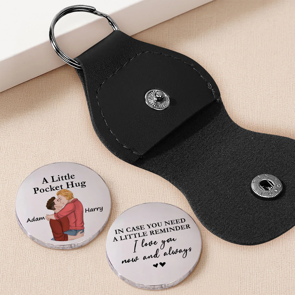 Love You Now And Always Ver 2 - Personalized Custom Pocket Hug - Image 2