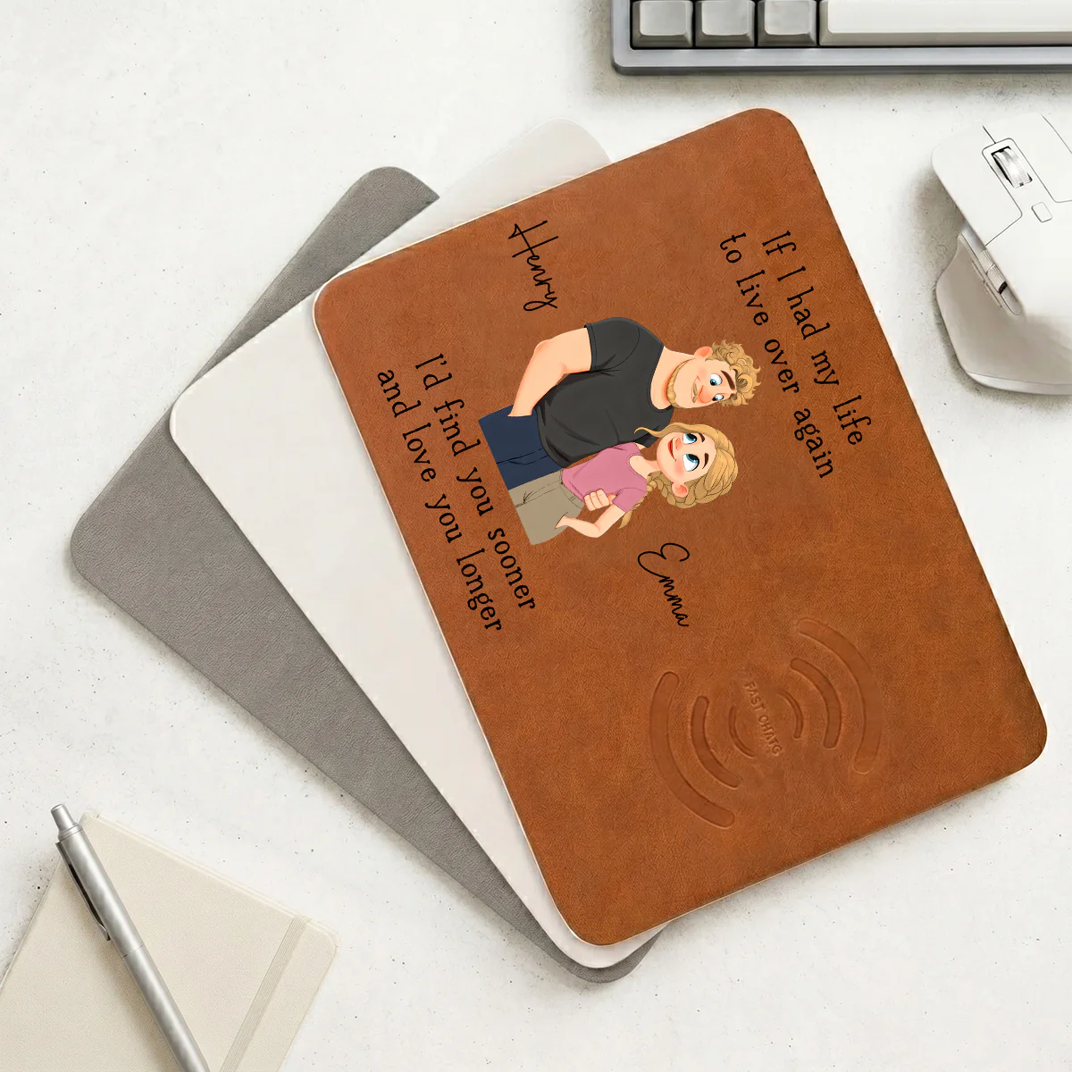 Love You So Much - Personalized Custom Charging Mat - Image 5