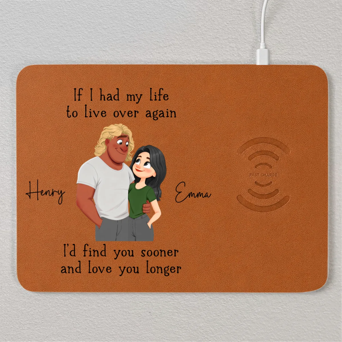 Love You So Much - Personalized Custom Charging Mat - Image 7