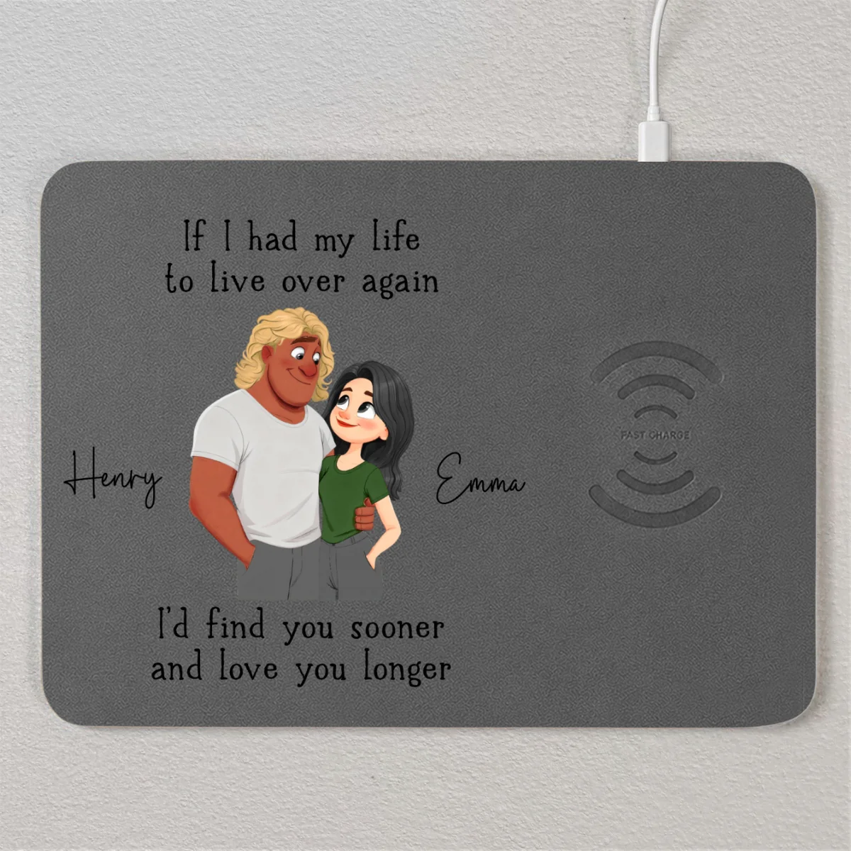 Love You So Much - Personalized Custom Charging Mat - Image 9