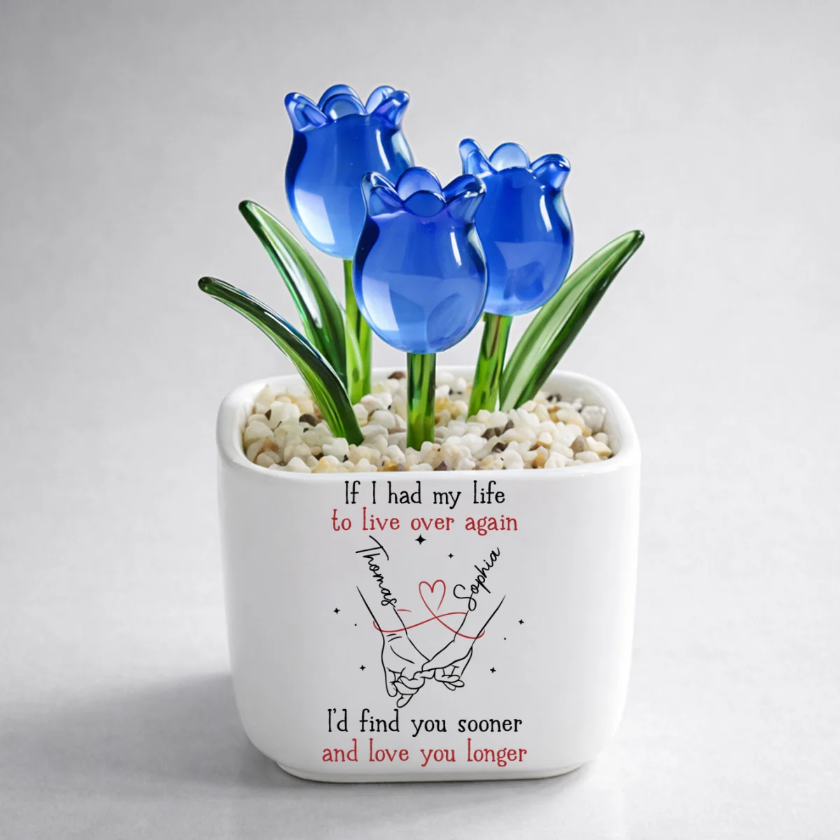 Love You So Much - Personalized Custom Glass Everlasting Tulips - Image 7