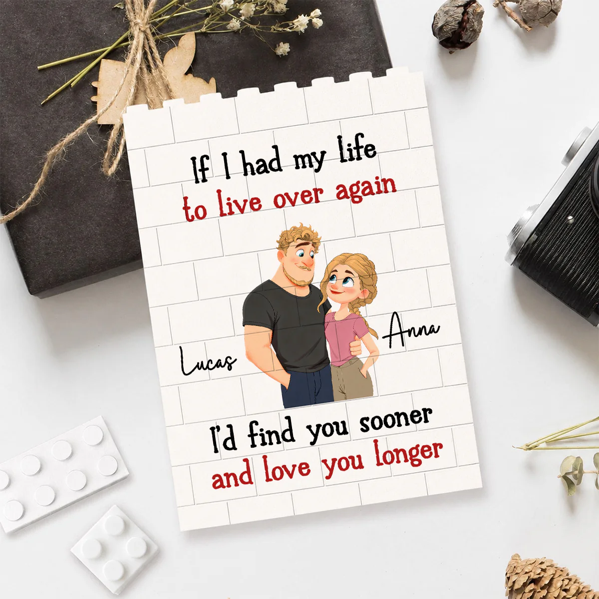 Love You So Much - Personalized Custom Rectangle Building Brick Blocks - Image 4