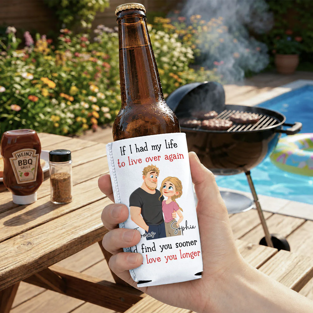 Love You So Much - Personalized Custom Skinny Can Cooler - Image 5