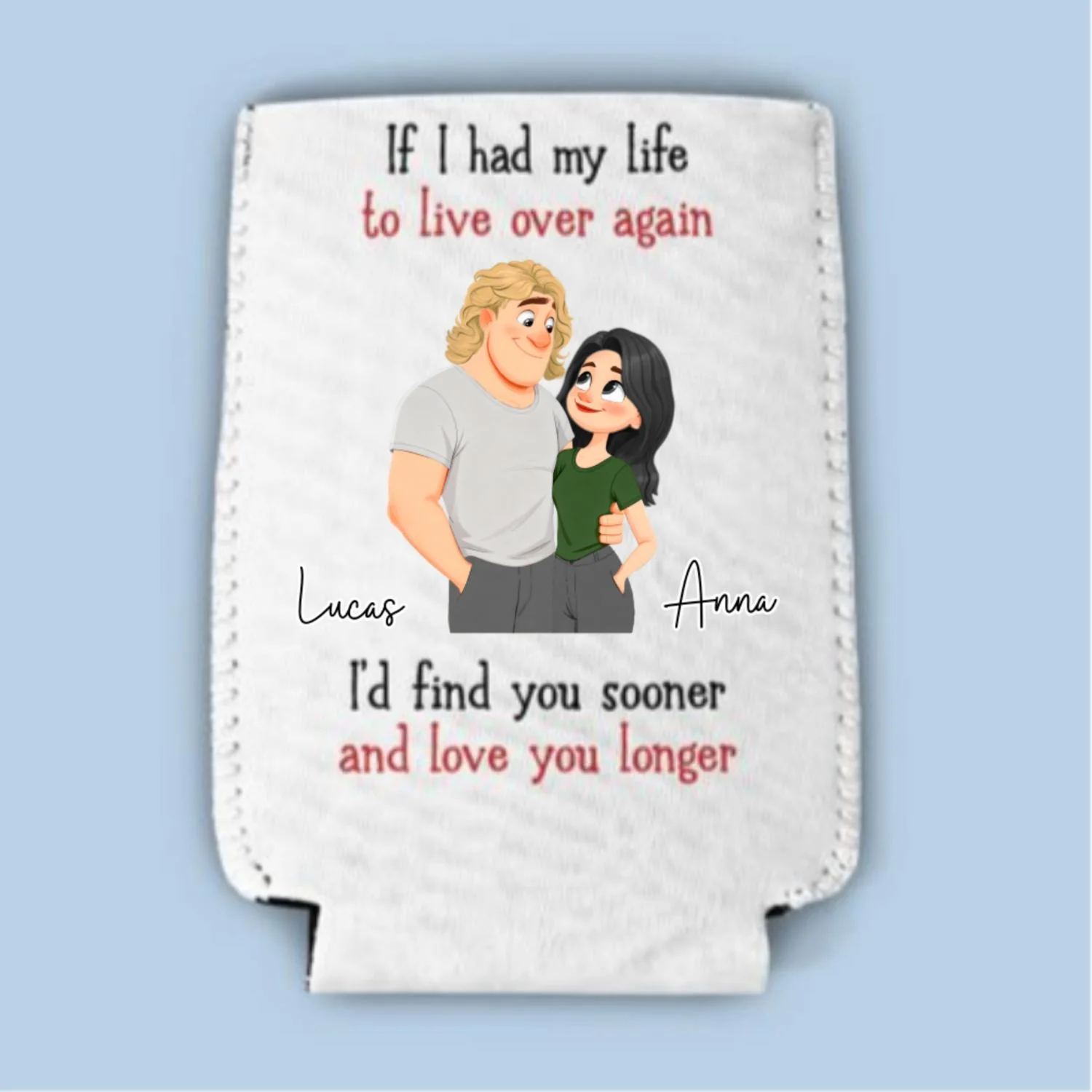Love You So Much - Personalized Custom Skinny Can Cooler - Image 7