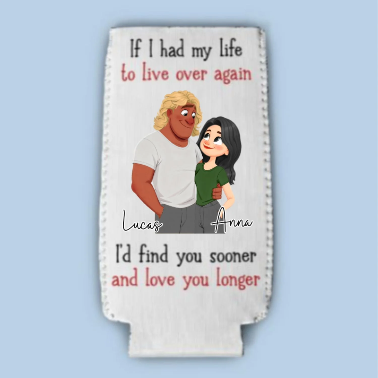 Love You So Much - Personalized Custom Skinny Can Cooler - Image 8