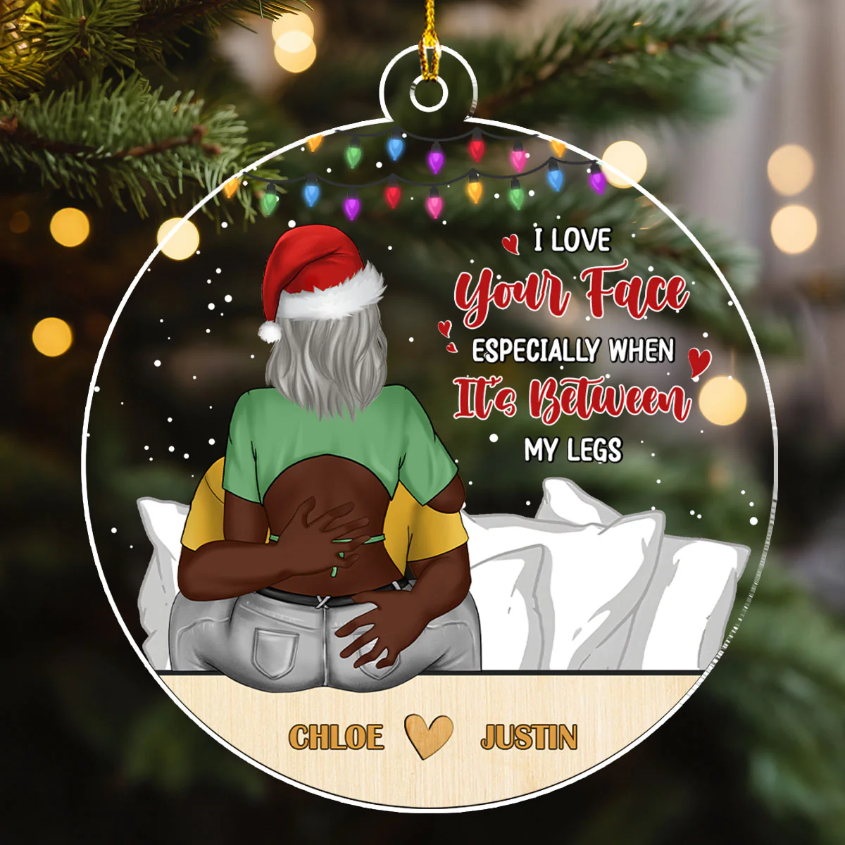 Love You When - Personalized Custom Acrylic Ornament - Image 2