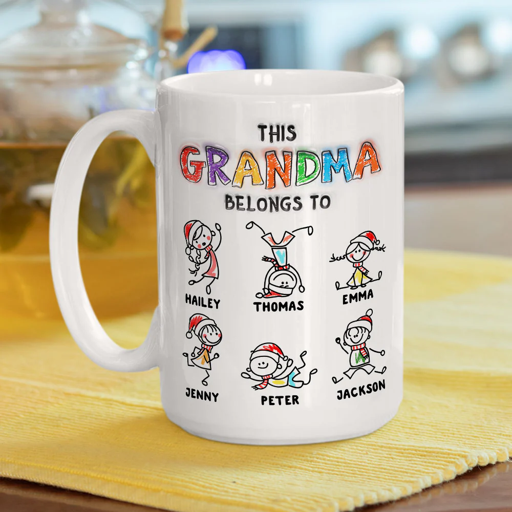 Loved By My Grandkids - Personalized Custom 3D Inflated Effect Mug - Image 4